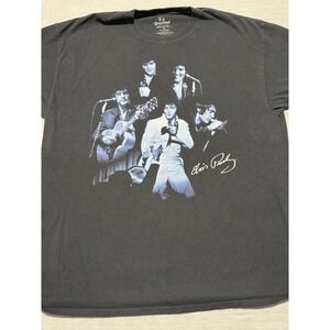 Vintage Style Elvis Presley Graceland Graphic T-Shirt Black Men's Size XL